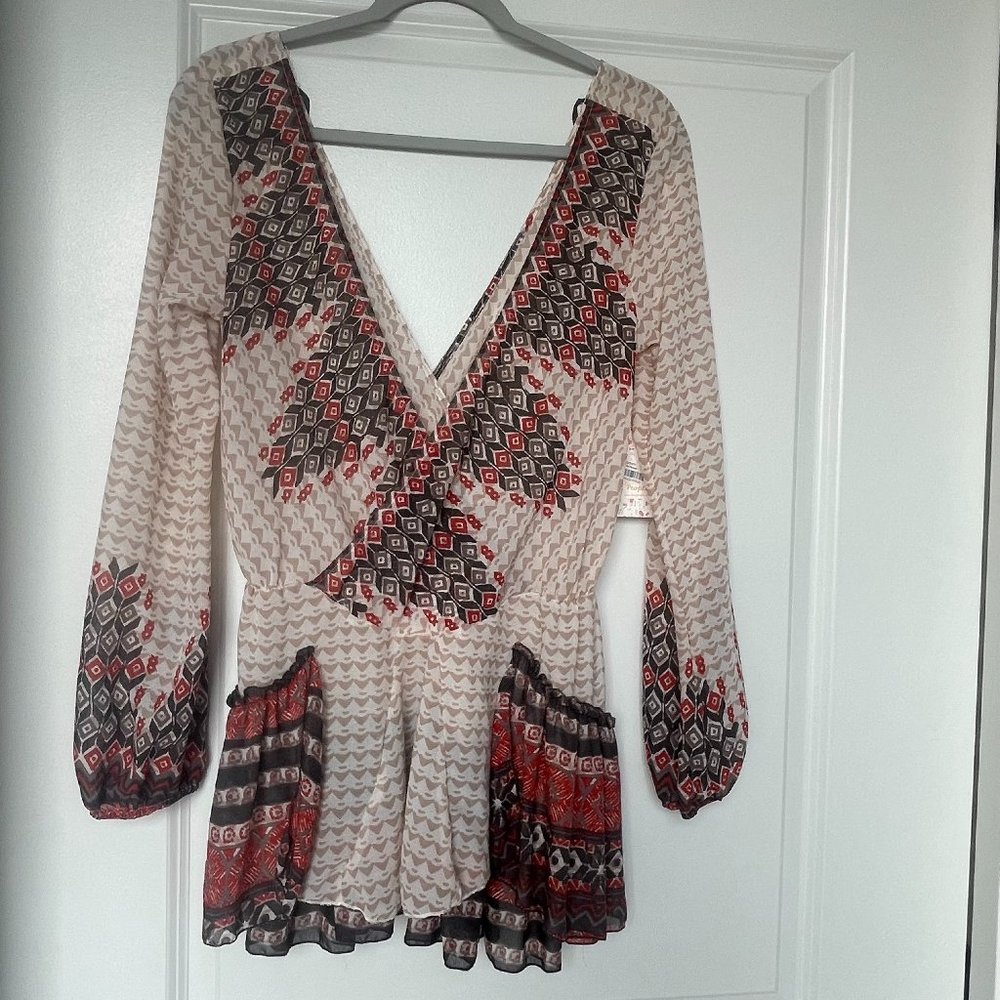 Free People Blouse NWT, XS (Fall Colors, Beautiful)